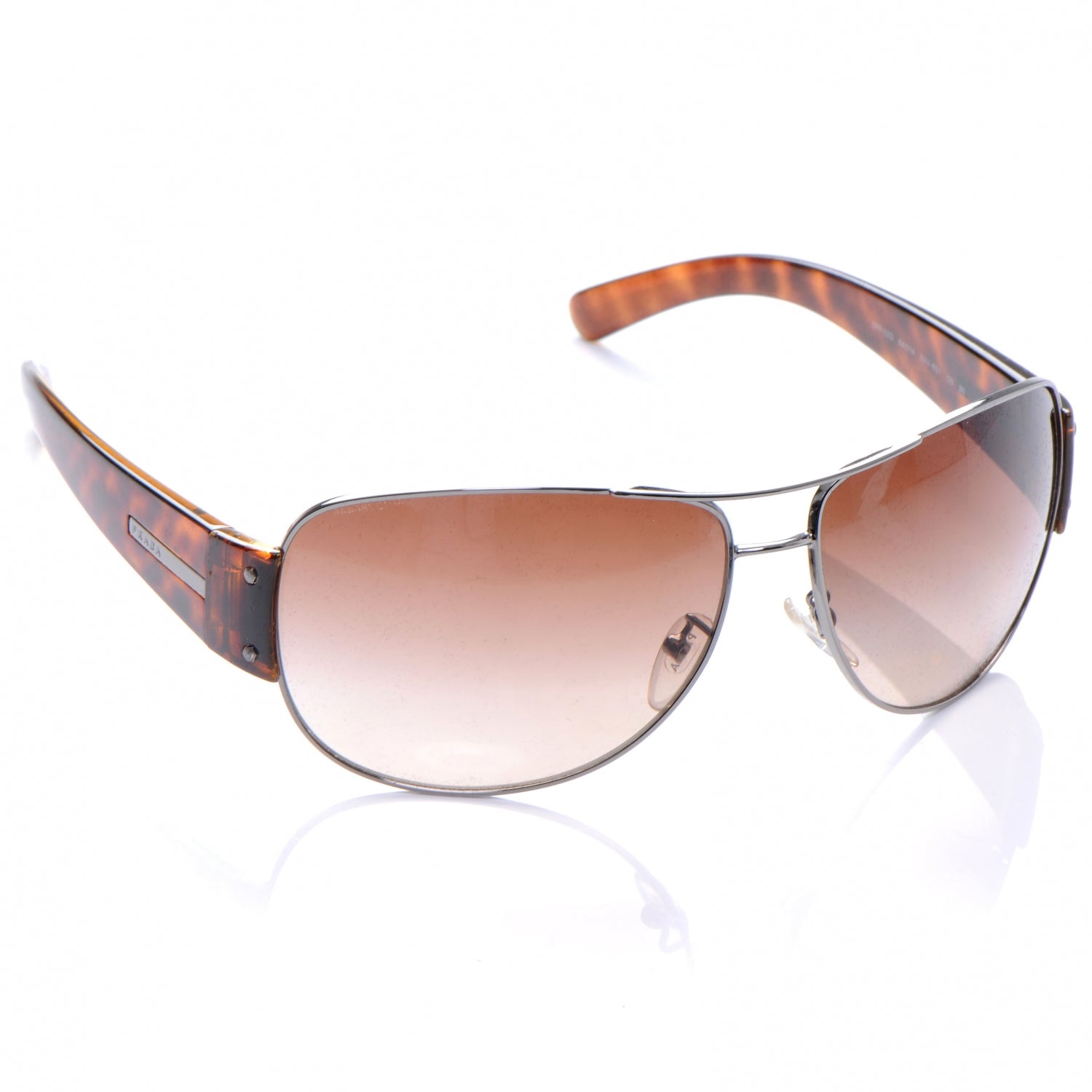 Prada Tortoise Shell Aviator Sunglasses SPR 52G 3 of 6