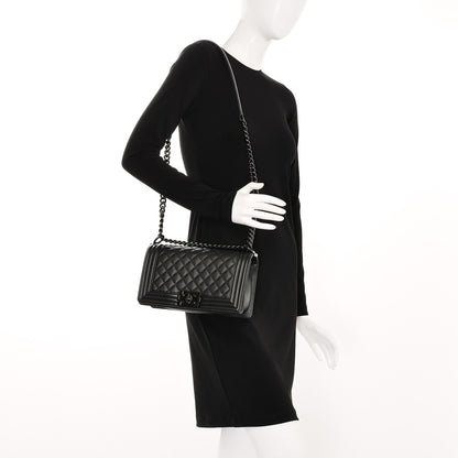 Chanel Caviar Quilted Medium Boy Flap So Black 2 of 8