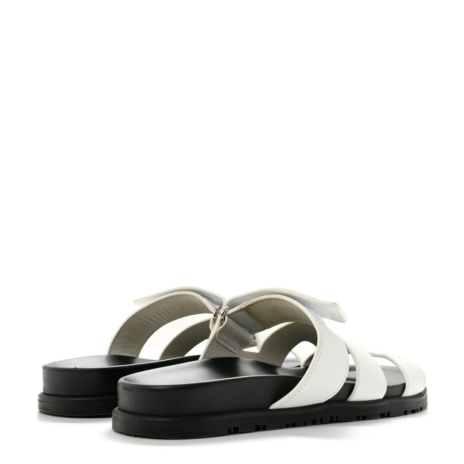 Hermes Calfskin Womens Chypre Sandals 38 White 5 of 13