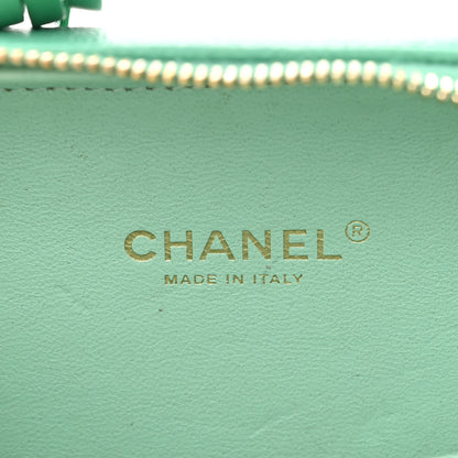 Chanel Caviar Quilted Small CC Filigree Vanity Case Green 5 of 11