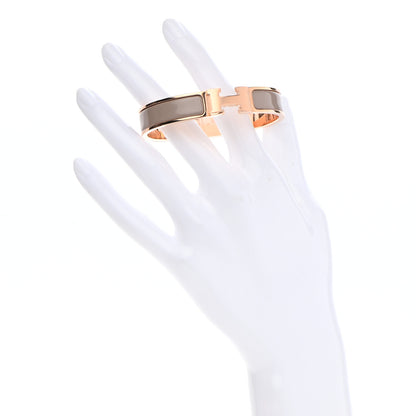 Hermes Enamel Narrow Clic Clac H Bracelet PM Marron Glace 2 of 5