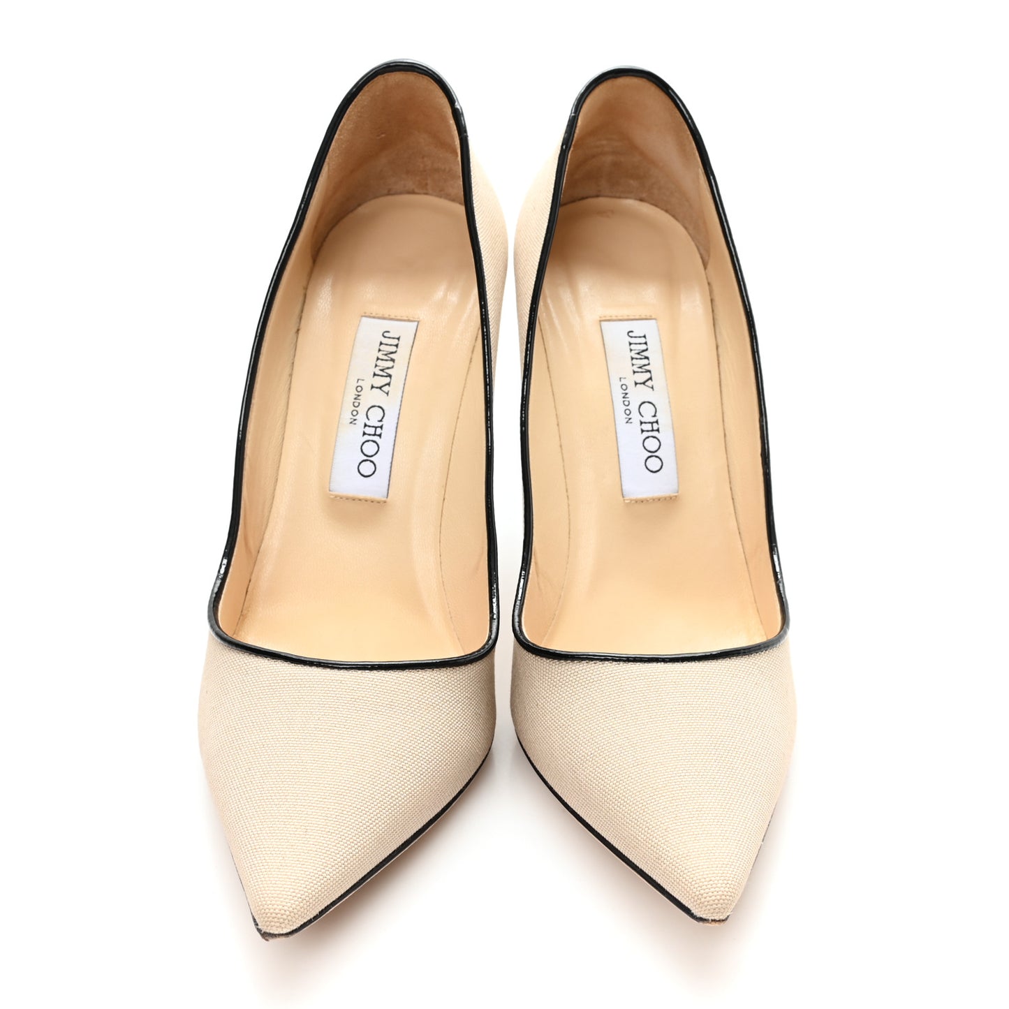 Canvas Patent Abel Pump 38 Natural Black