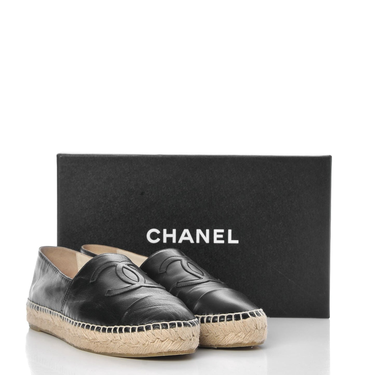 Lambskin CC Espadrilles 39 Black