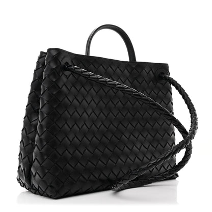 Bottega Veneta Nappa Intrecciato Medium Andiamo Shoulder Bag Black 3 of 10
