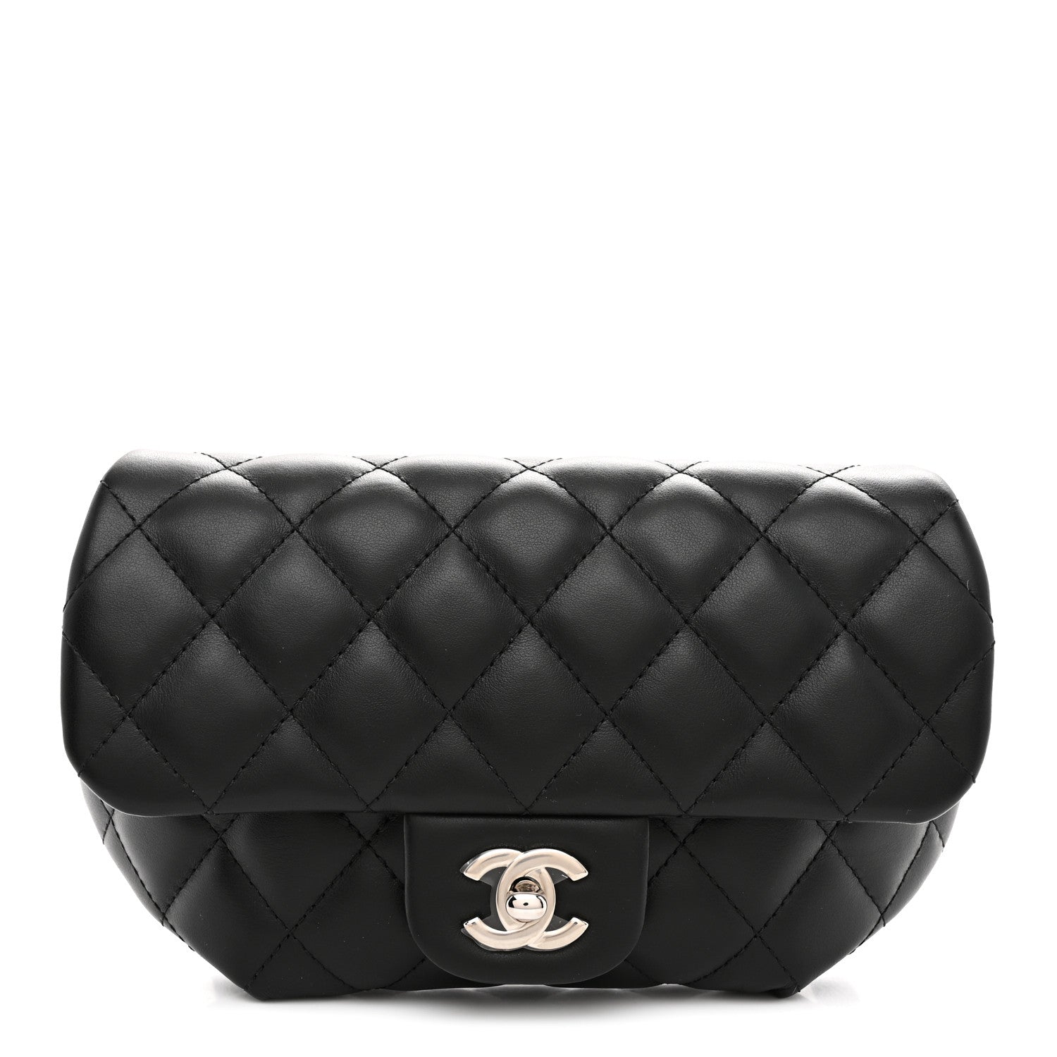 Chanel Calfskin Quilted CC Uniform Flap Belt Bag Black 1 of 10