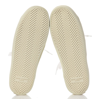 Saint Laurent Calfskin Court Sneakers 36 White 7 of 8