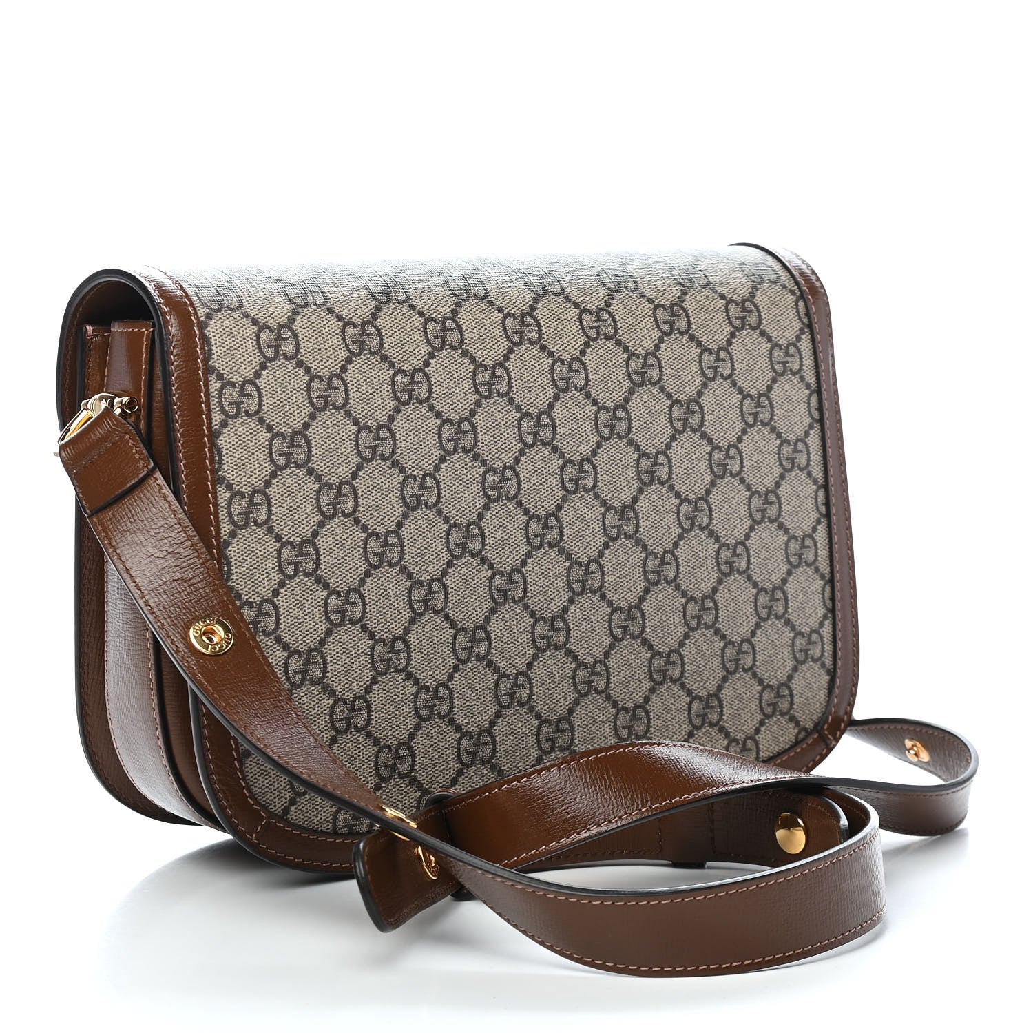 Gucci GG Supreme Monogram Horsebit 1955 Shoulder Bag Beige Brown Sugar 3 of 9