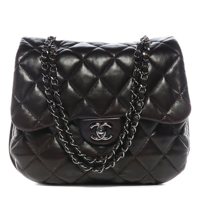 Chanel Lambskin Quilted 3 Large Flap Dark Brown 1 of 8