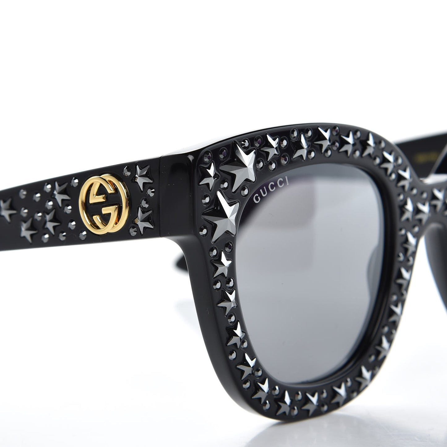 Acetate Stars Cat Eye Sunglasses GG0116S Black