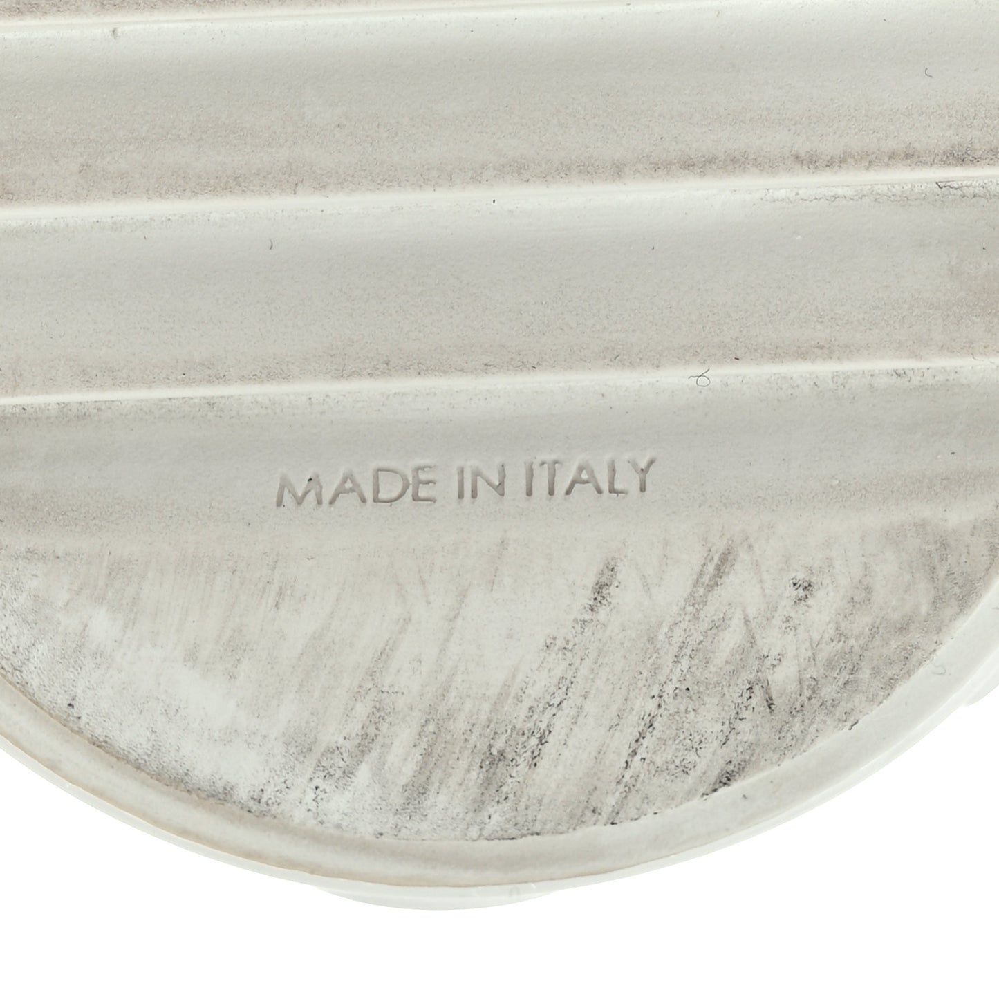 Calfskin Monogram Debossed Time Out Sneakers 35.5 White Silver