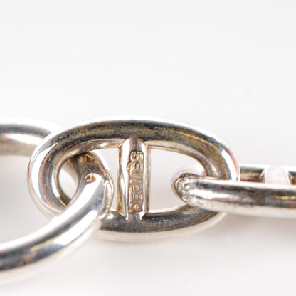 Hermes Sterling Silver TGM Chaine d'Ancre Bracelet 11 3 of 4