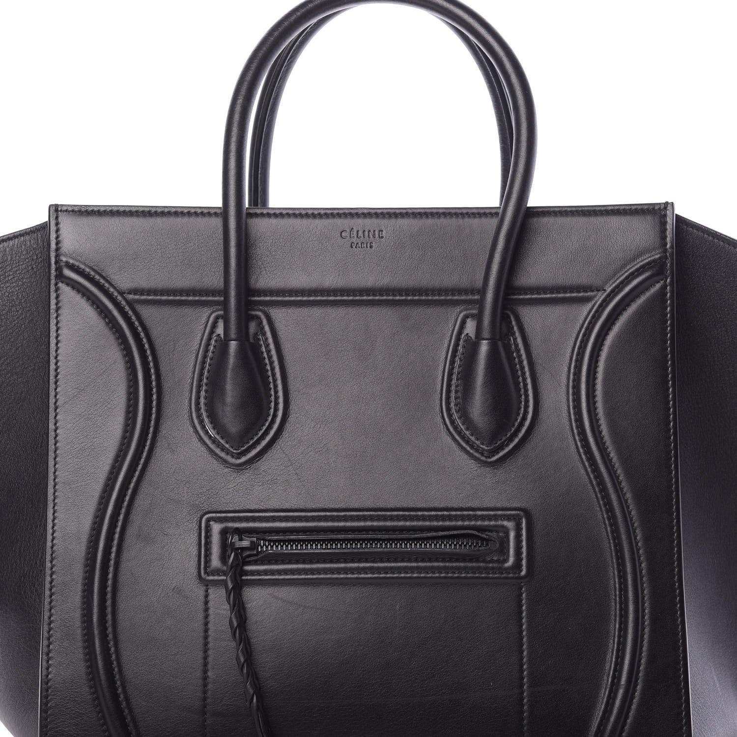 Celine Supple Calfskin Medium Phantom Luggage Black 8 of 18