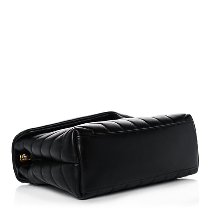 Saint Laurent Calfskin Y Quilted Monogram Small Loulou Chain Satchel Black 4 of 13