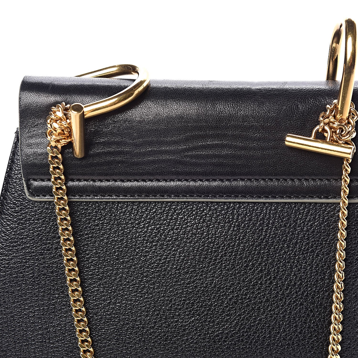 Chloe Grained Calfskin Lambskin Mini Drew Shoulder Bag Black 8 of 10