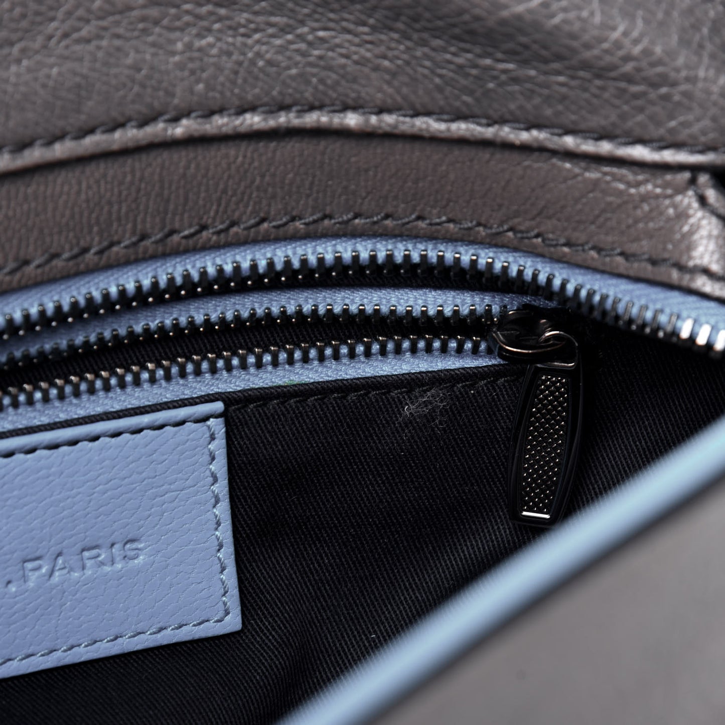 Chevre Silver Hardware Shoulder Bag