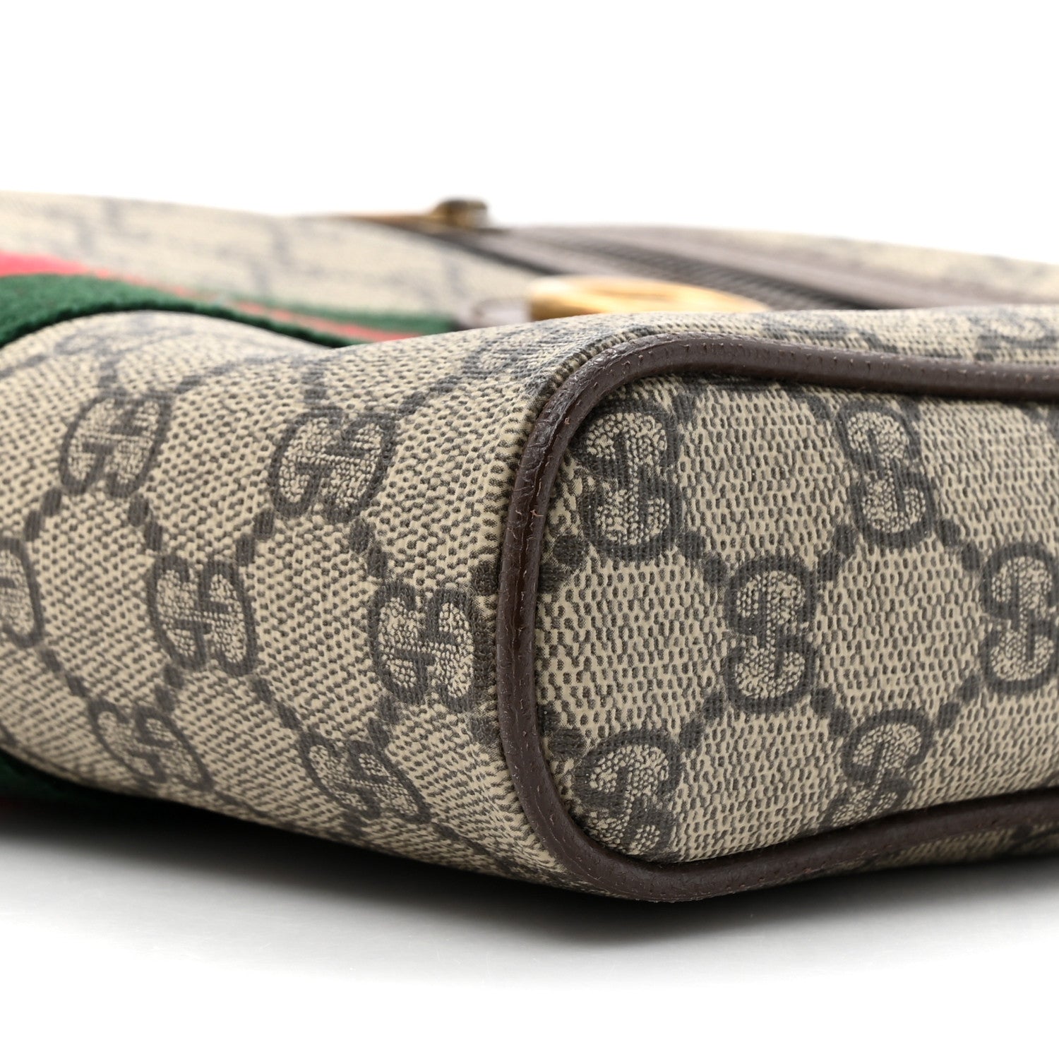 Gucci GG Supreme Monogram Web Small Ophidia Messenger Bag Brown 9 of 11