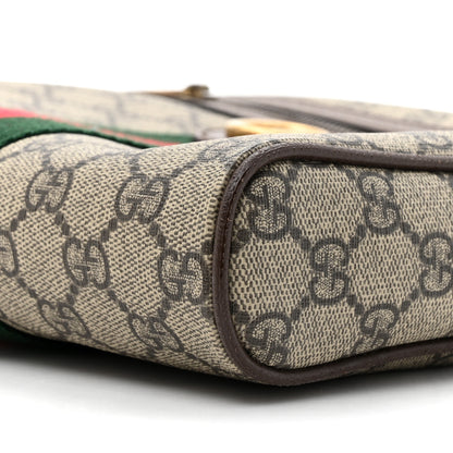 Gucci GG Supreme Monogram Web Small Ophidia Messenger Bag Brown 9 of 11