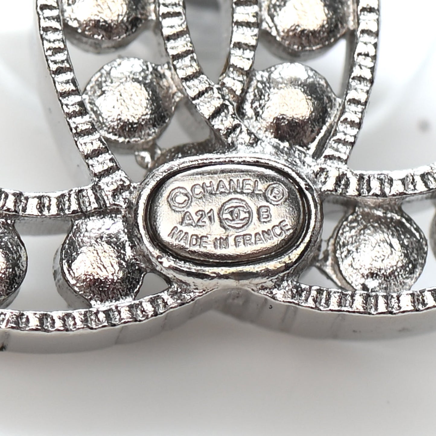 Crystal CC Earrings Silver