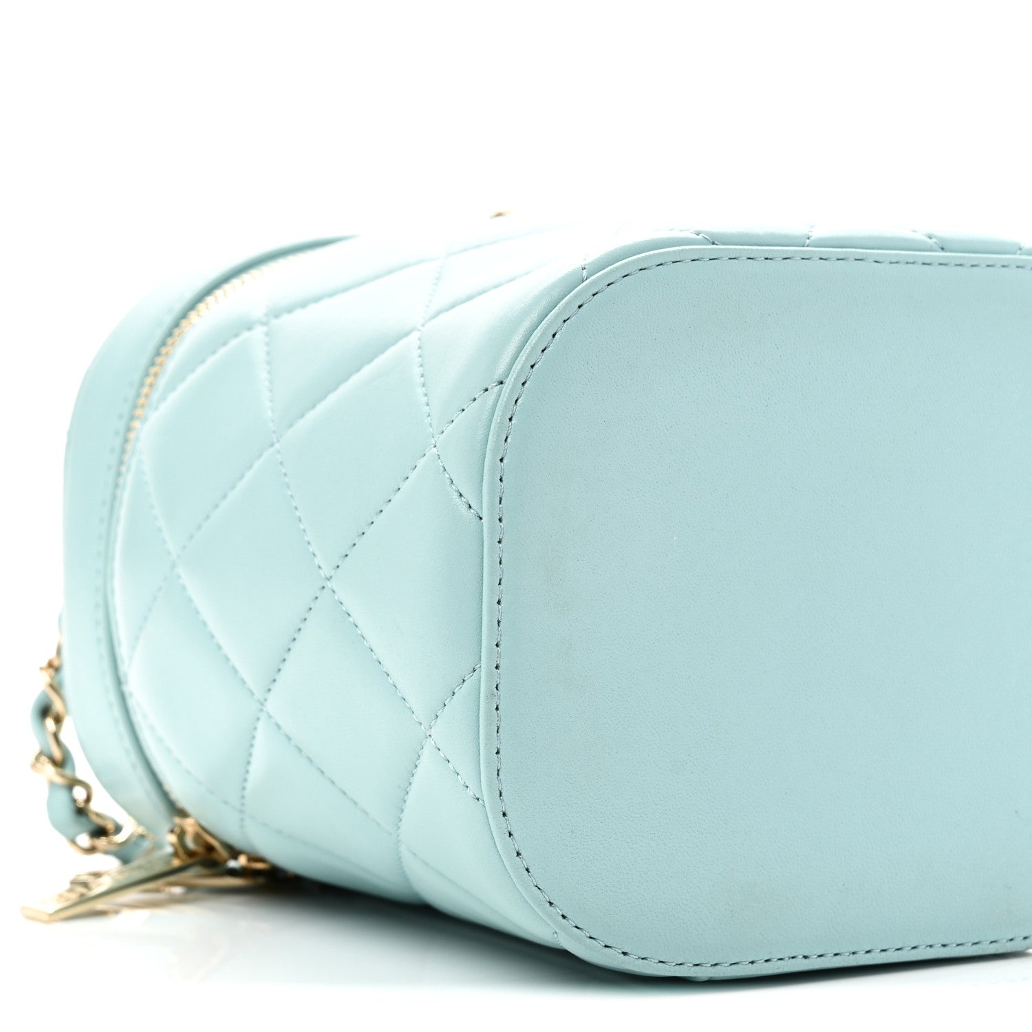 Chanel Lambskin Quilted Trendy Vanity Case Light Blue 9 of 10