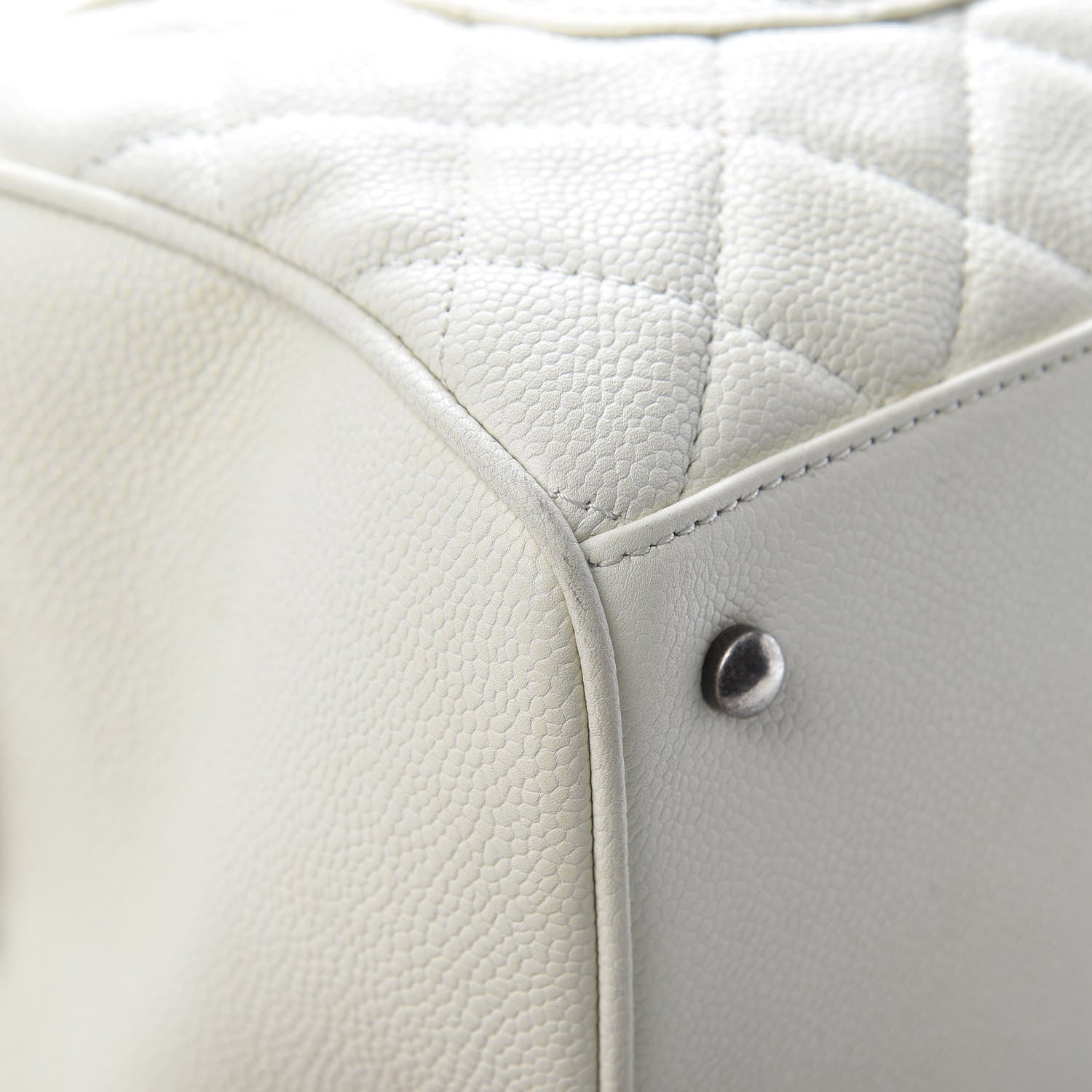 Chanel Caviar Quilted Large Casual Pocket Tote White 12 of 19