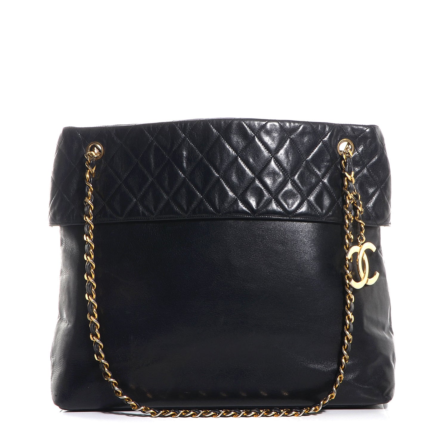 Lambskin CC Shopper Tote Black