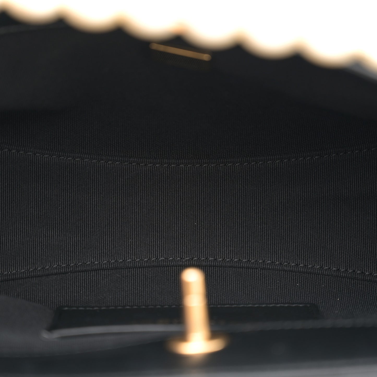 Shiny Lambskin Pearl Small Shopping Bag Black