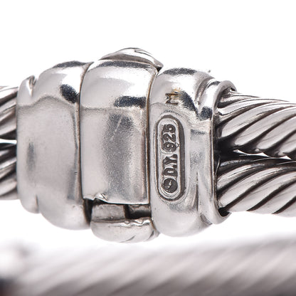 David Yurman Sterling Diamond Prasiolite 10mm Albion Cable Bracelet 4 of 5