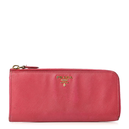 Prada Saffiano Zip Around Wallet Ibisco 1 of 5