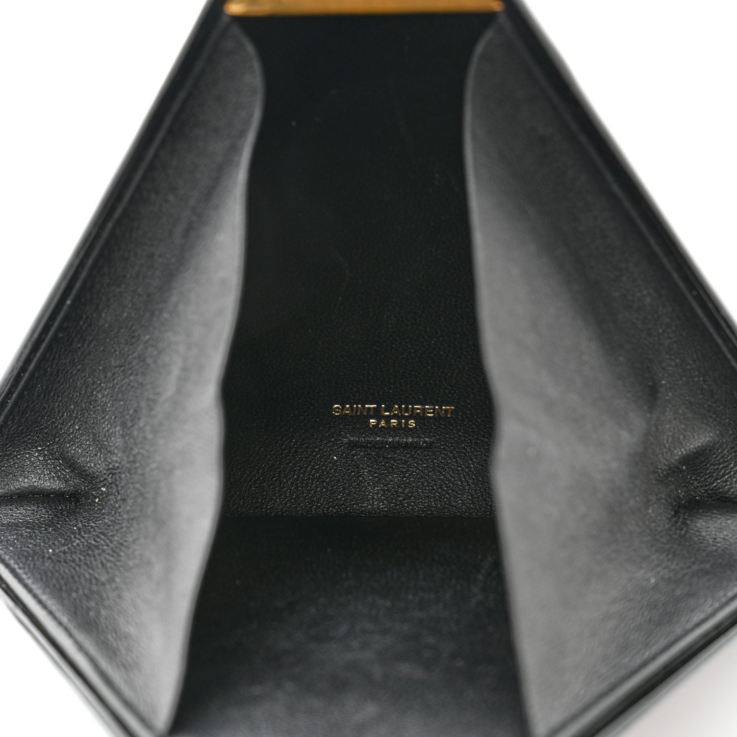 Patent Pyramid Clutch Black