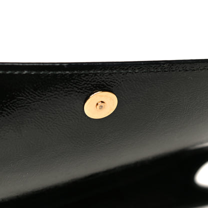 Saint Laurent Textured Patent Monogram Large Belle De Jour Clutch Black 12 of 13