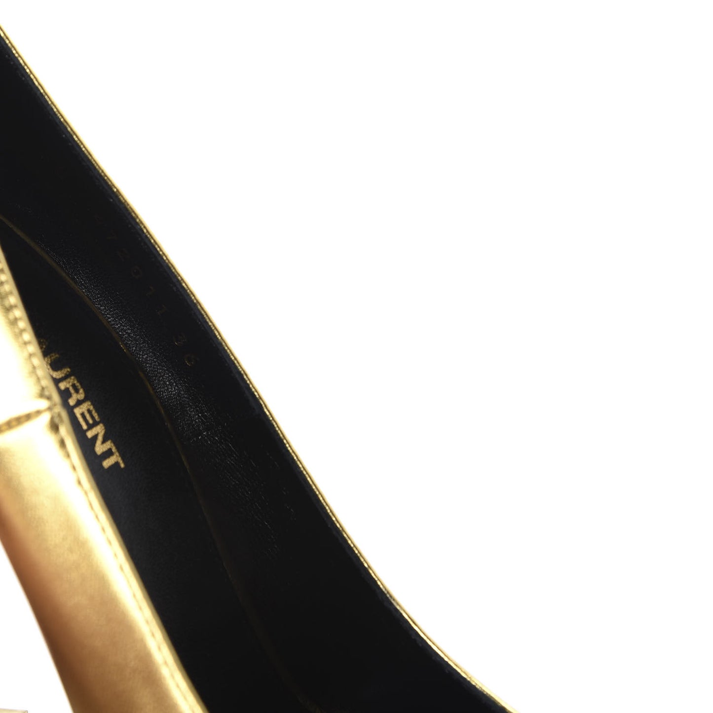 Metallic Calfskin Opyum 110 Pumps 36 Oro