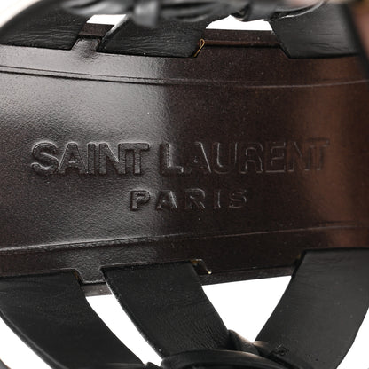 Saint Laurent Calfskin Espadrille Wedges 35 Brown 8 of 10