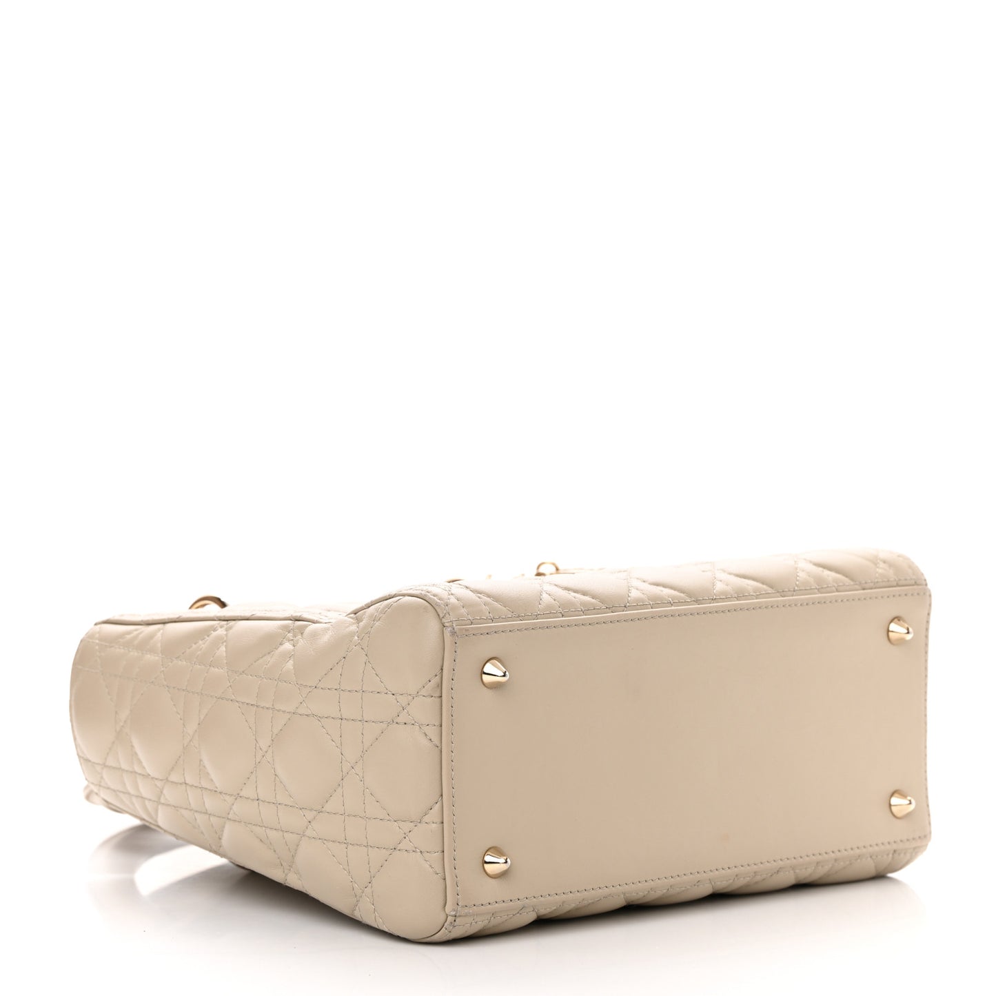 Lambskin Cannage Medium Lady Dior Beige