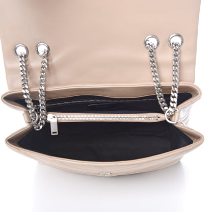 Saint Laurent Calfskin Y Quilted Monogram Medium Loulou Chain Satchel Nude Powder 5 of 11