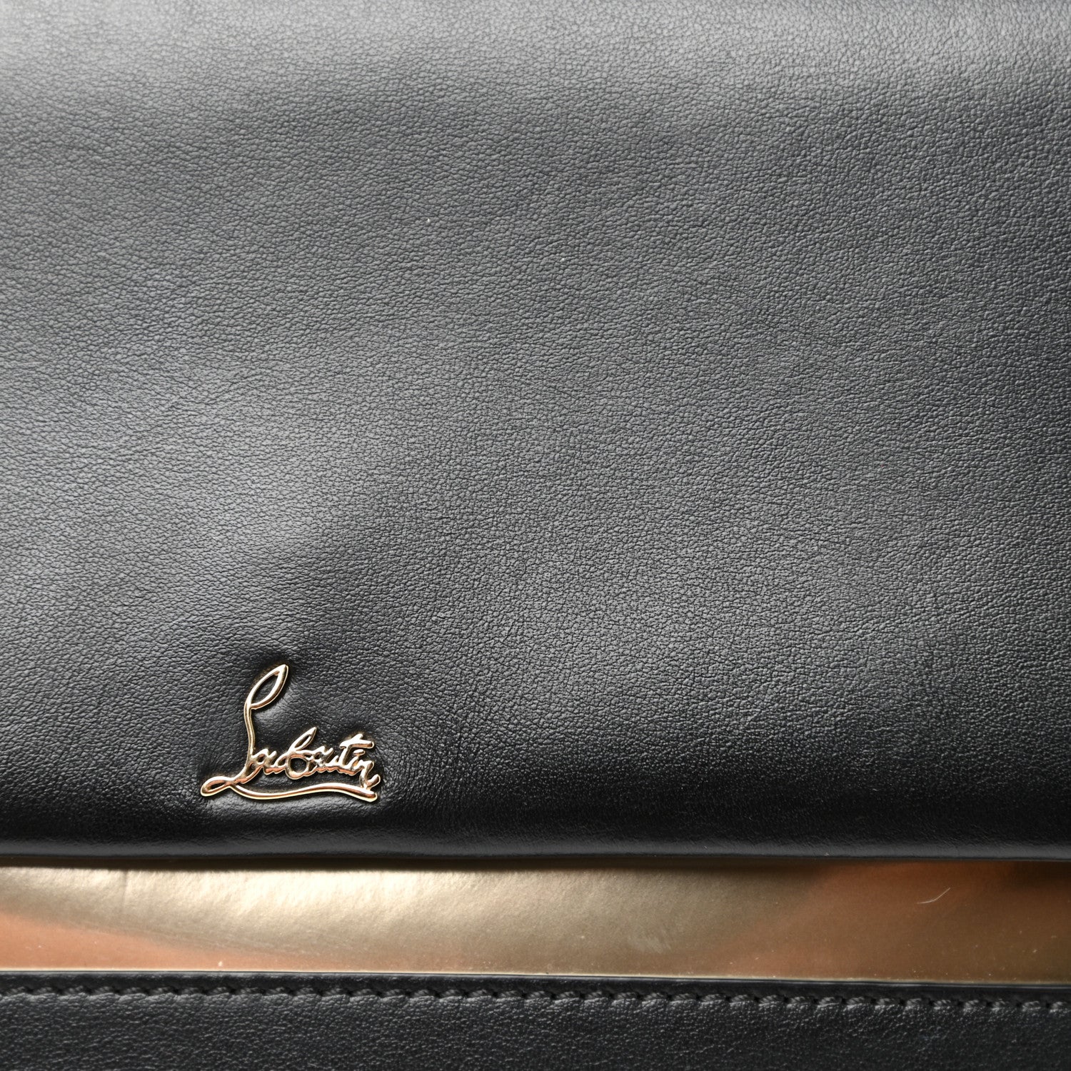 Christian Louboutin Calfskin Loubiblues Paris Clutch Bag Black Multi 7 of 19