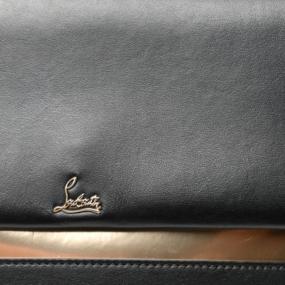Christian Louboutin Calfskin Loubiblues Paris Clutch Bag Black Multi 7 of 19