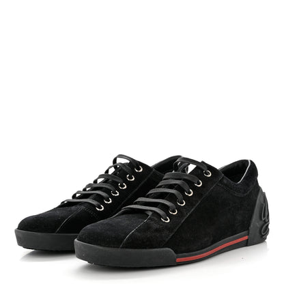 Gucci Softy Tek Suede Womens Low Top Sneakers 39.5 Black 3 of 7