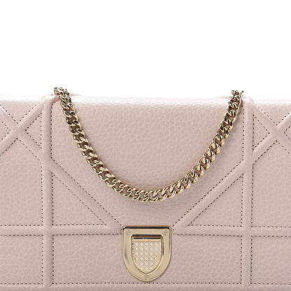 Christian Dior Grained Calfskin Diorama Wallet on Chain Pouch Nude 10 of 11