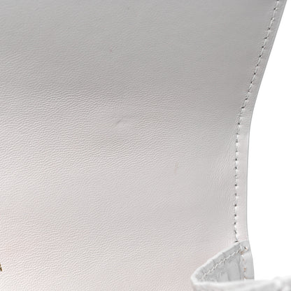 Balenciaga Shiny Calfskin Crocodile Embossed Small Hourglass Top Handle Bag White 11 of 11