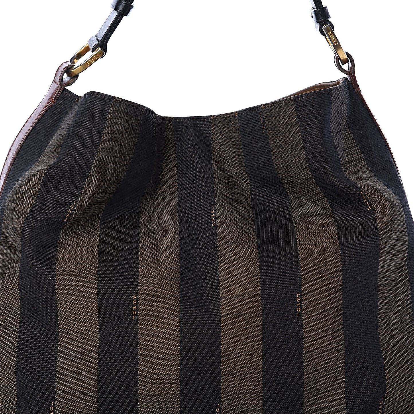 Pequin Cuoio Vegetale Large Hobo Tobacco Black Cuoio
