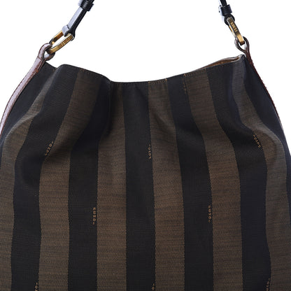 Fendi Pequin Cuoio Vegetale Large Hobo Tobacco Black Cuoio 6 of 8