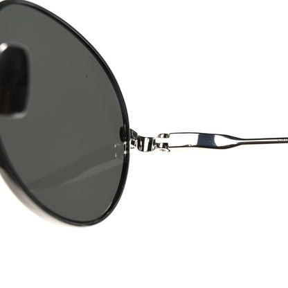 Saint Laurent Metal Aviator Sunglasses SL799 Silver Gray 6 of 9
