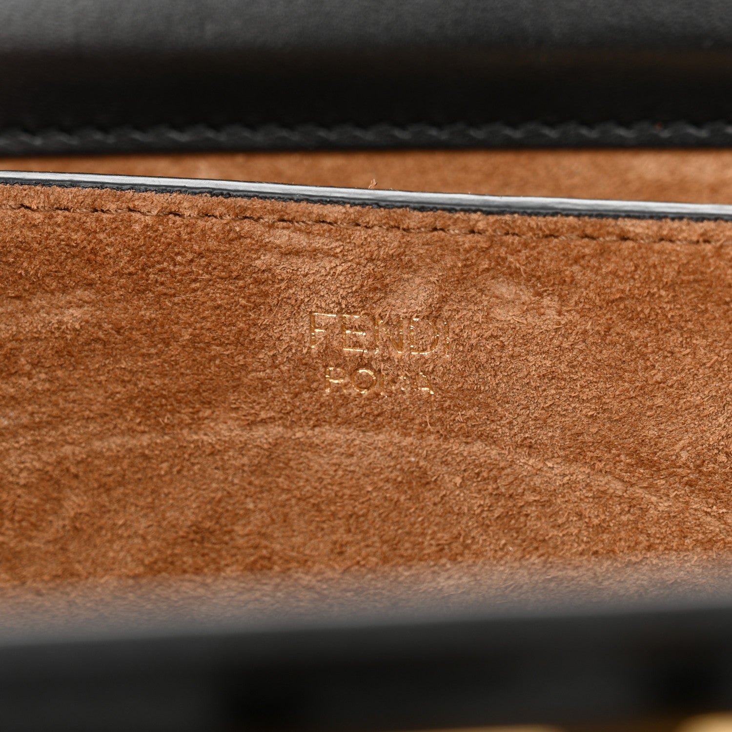 Fendi Vitello King Luxor Fendi Touch Shoulder Bag Black 7 of 11