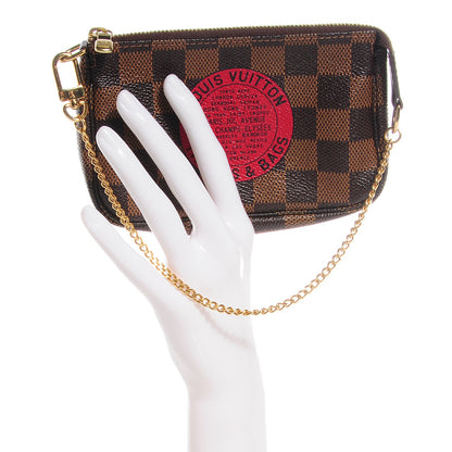 Louis Vuitton Damier Ebene Complice Trunks and Bags Mini Pochette Accessories Red 2 of 7