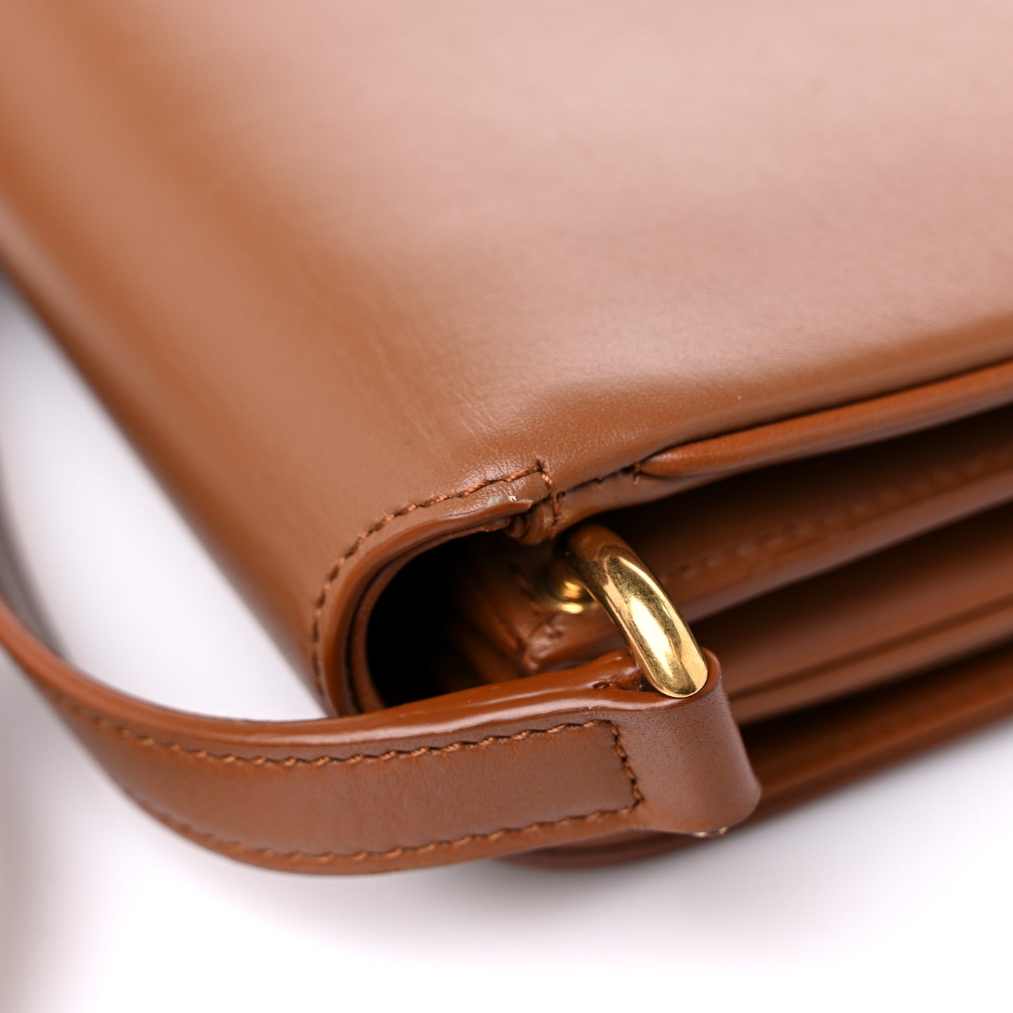 Smooth Calfskin Le Maillon Satchel Brown