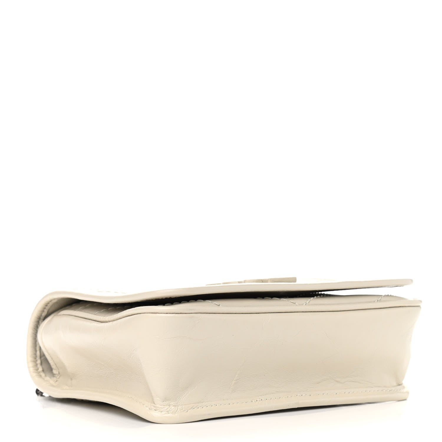 Saint Laurent Crinkled Calfskin Matelasse Monogram Niki Chain Wallet Crema Soft 4 of 9