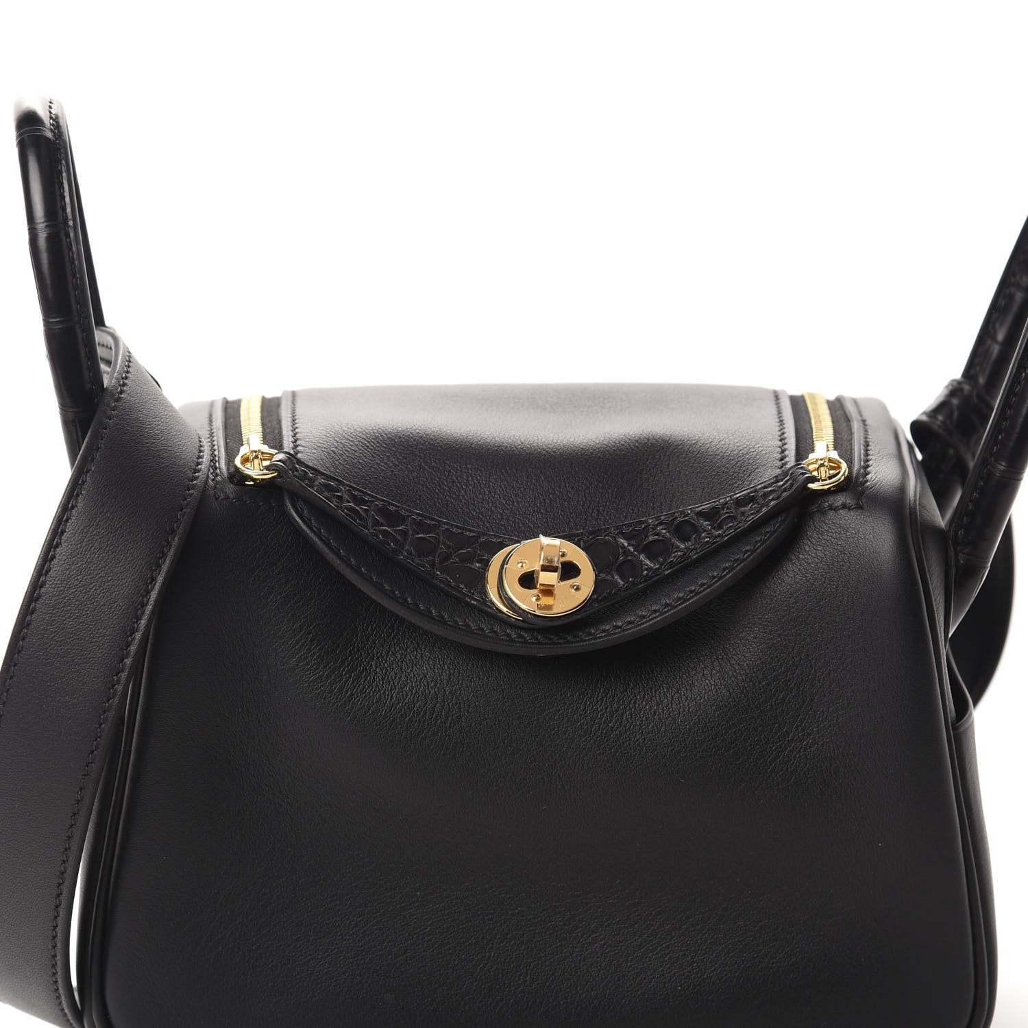 Hermes Swift Matte Alligator Mini Touch Lindy 20 Black 10 of 11
