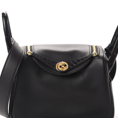 Hermes Swift Matte Alligator Mini Touch Lindy 20 Black 10 of 11