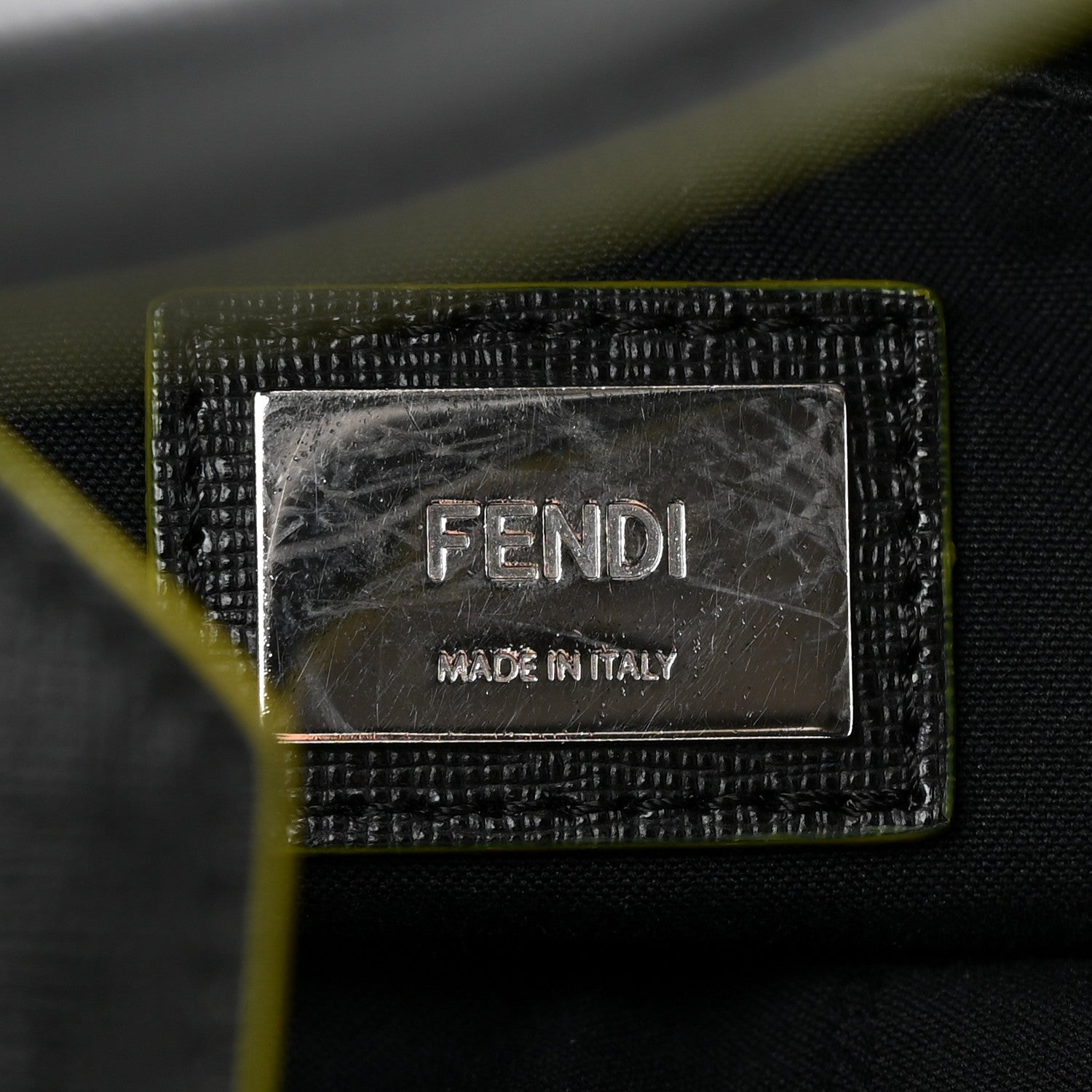 Fendi Vitello Elite Shearling Block Letter Regular 2Jours Tote Black 6 of 13
