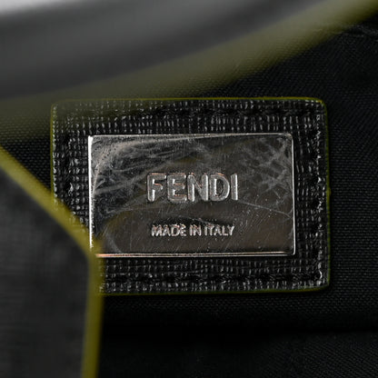 Fendi Vitello Elite Shearling Block Letter Regular 2Jours Tote Black 6 of 13